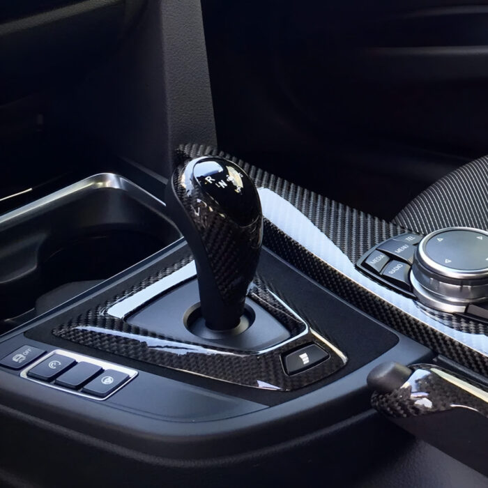 BMW M4 F82/F83 Carbon Fibre Alcantara Gear Selector Surround – M Performance Interior Trim