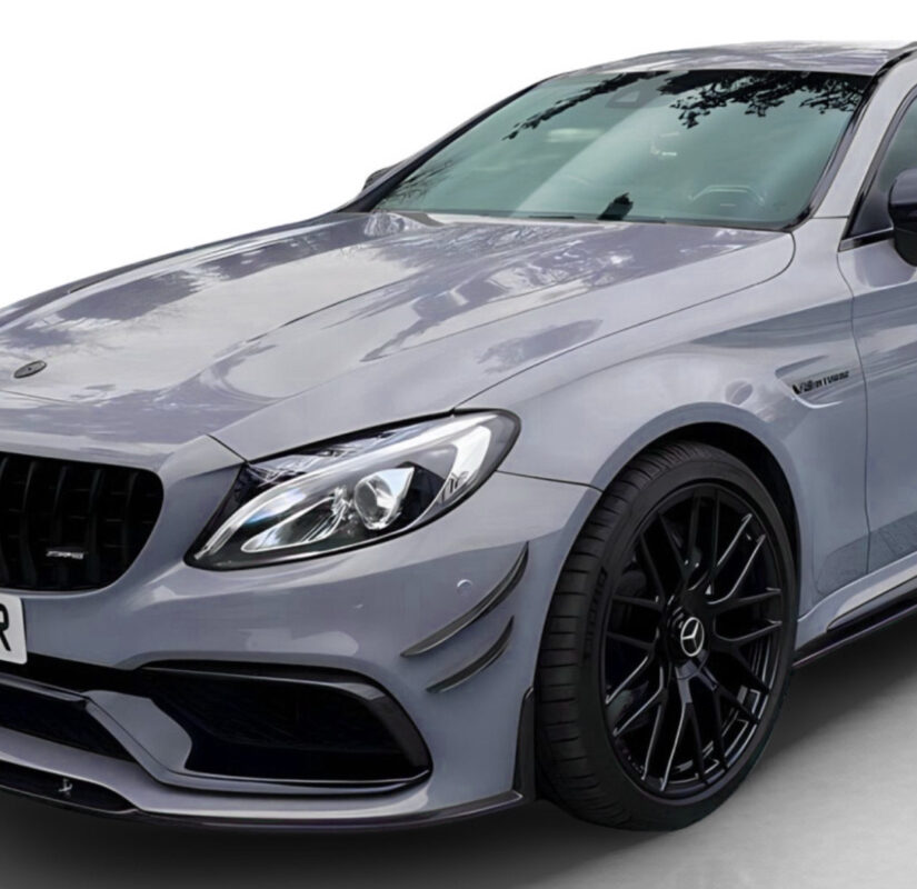 MERCEDES W205 C63 / C63S FRONT BUMPER CARBON FIBRE CANARDS FINS