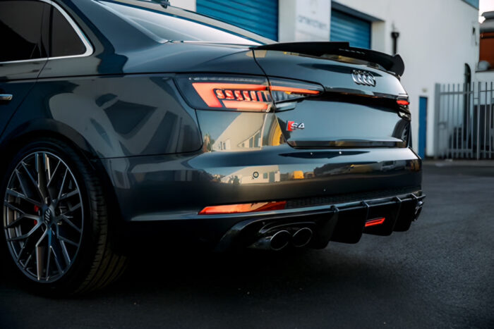 AUDI A4 B9 S LINE/S4 CARBON FIBRE DIFFUSER WITH 3RD BRAKE LIGHT