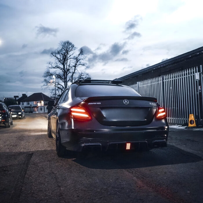 MERCEDES E63 AMG W213 CARBON FIBRE REAR DIFFUSER WITH LED