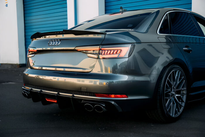 AUDI A4 B9 S LINE/S4 CARBON FIBRE DIFFUSER WITH 3RD BRAKE LIGHT