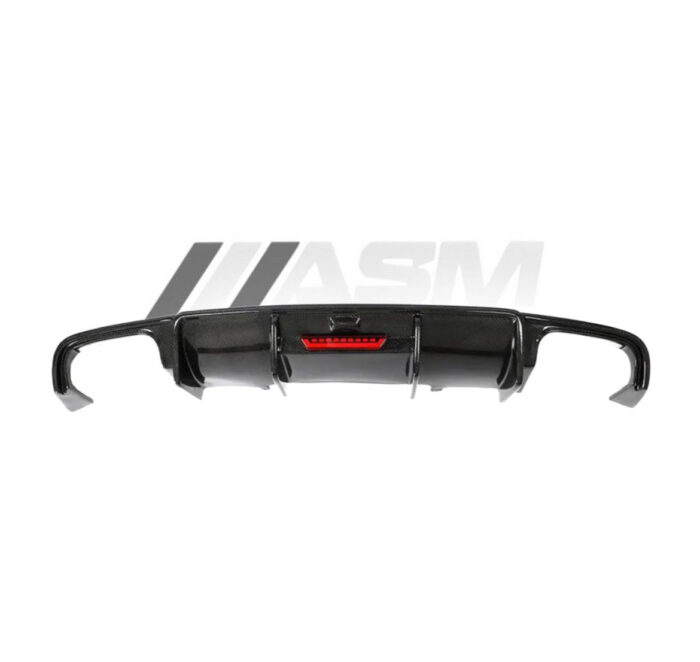AUDI A4 B9 S LINE/S4 CARBON FIBRE DIFFUSER WITH 3RD BRAKE LIGHT