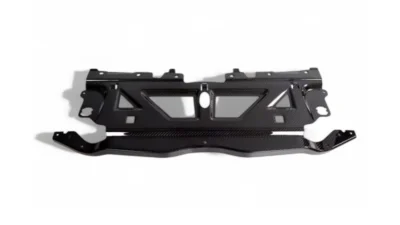 Top view of BMW G80 G82 carbon fibre radiator cover – high-performance engine bay styling