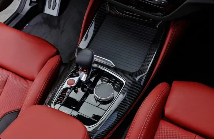 Installed Bmw X3M X4M Carbon Fibre Centre Console Panel – Full Interior Cockpit Upgrade With Gloss Dry Carbon Trim
