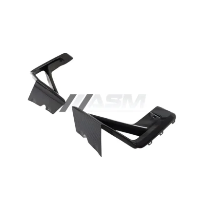 BMW X3M X4M LCI carbon fibre front bumper vent covers – full front view of pre-preg aero trims for aggressive styling