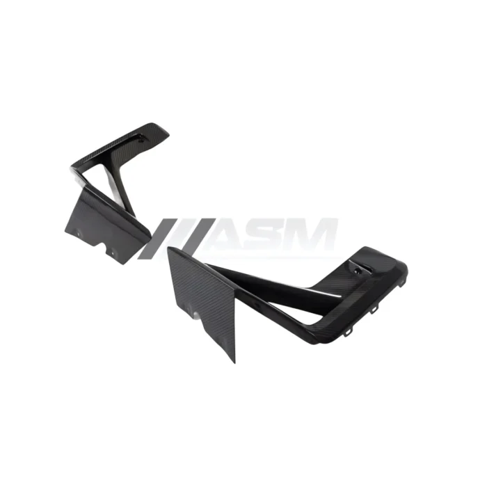Bmw X3M X4M Lci Carbon Fibre Front Bumper Vent Covers – Full Front View Of Pre-Preg Aero Trims For Aggressive Styling