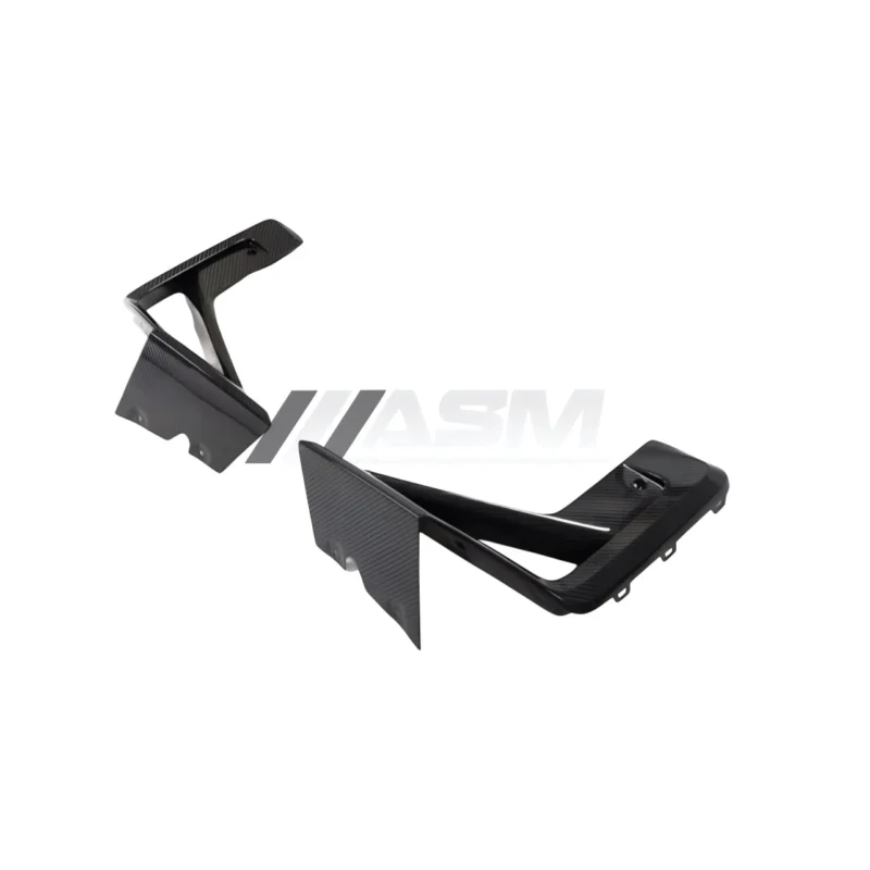 BMW X3M X4M LCI carbon fibre front bumper vent covers – full front view of pre-preg aero trims for aggressive styling