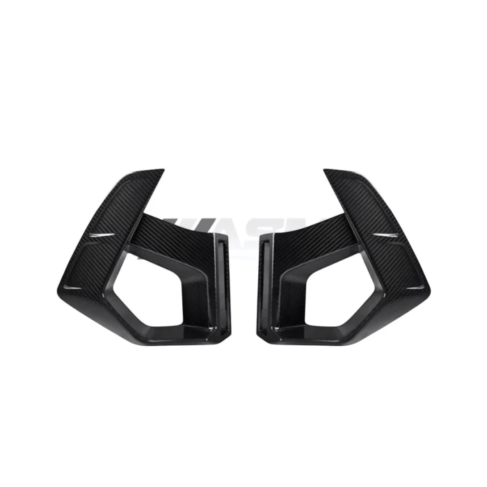Product Shot Of Bmw X3M X4M Lci Dry Carbon Fibre Induction Trims – Lightweight Air Inlet Covers For Front Bumper Upgrade