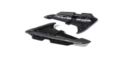 Bmw X3M And X4M Carbon Fibre Side Vent Set Shown At Angle, Highlighting Lightweight Aero Duct Contours And Gloss Weave