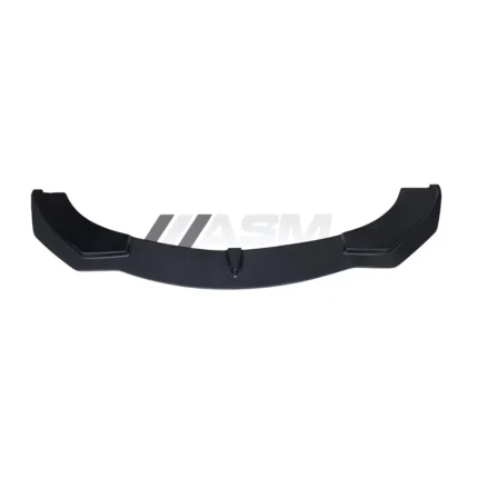 Diagonal view of carbon fibre front bumper splitter for Alfa Romeo Giulia 2016+, showcasing lightweight construction and OEM-style contour
