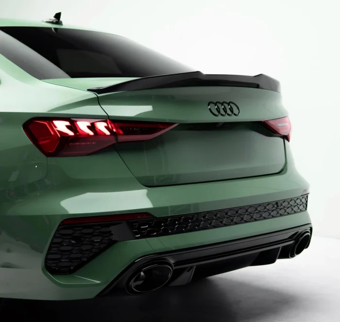 Audi Rs3 8Y Saloon Carbon Fibre Spoiler Ps Style – Rear 3Quarter View