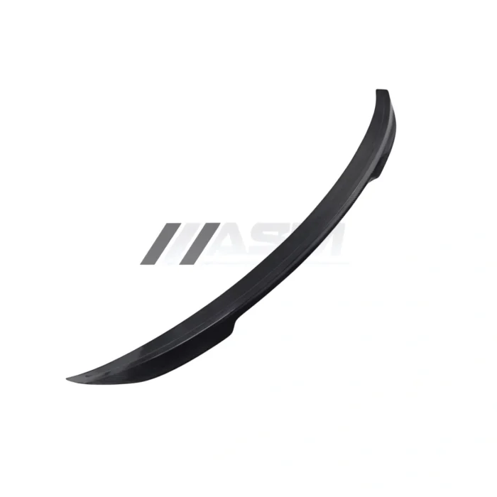 Side Profile Angle Of Bmw G80/G20 Cs Style Spoiler In Dry Pre-Preg Carbon Fibre, Emphasizing Aerodynamic Shape