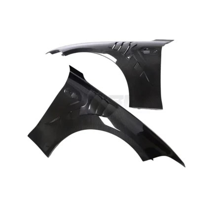 BMW M2 F87 / M2C carbon fibre front fenders – pair of ASM vented wings laid side-by-side for full set display