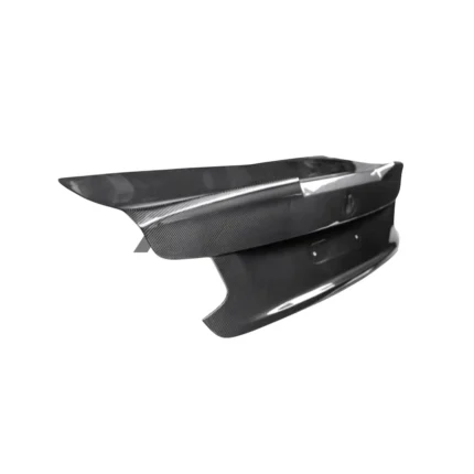BMW F87 M2 / M2C carbon fibre boot lid – CSL style side profile showing dry carbon gloss finish
