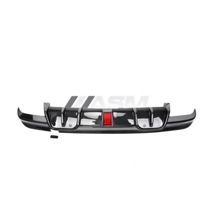 Top view of BMW X5M F95 carbon fibre rear diffuser with brake light – ASM Design