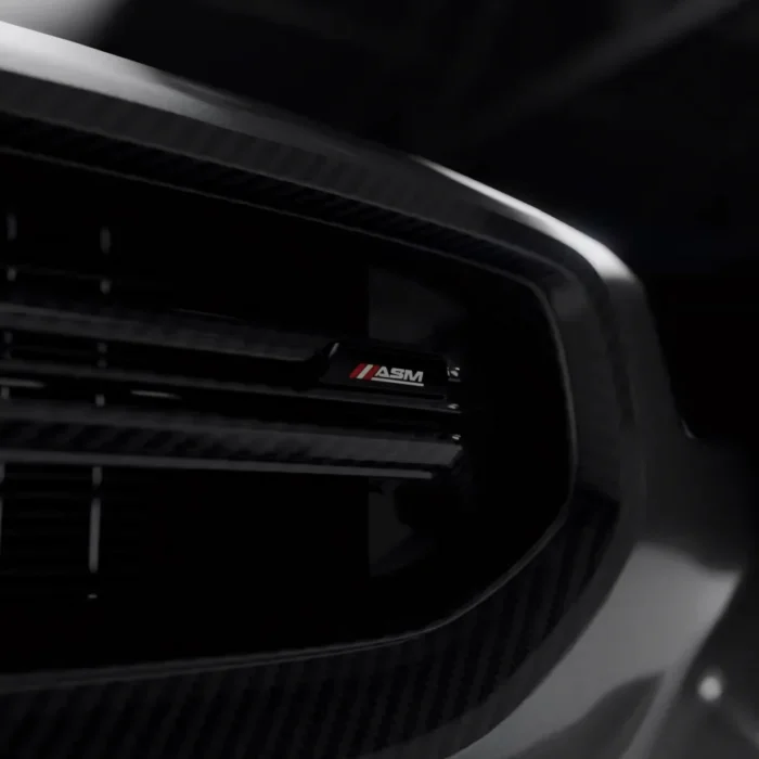 Focused View Of The Asm Emblem On The Front Grille Bar