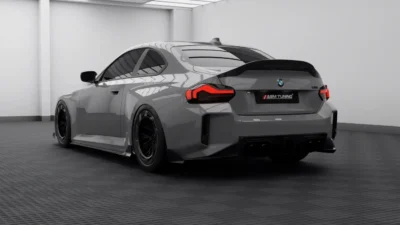 Spoiler shown fitted in real-world lighting with clean visibility