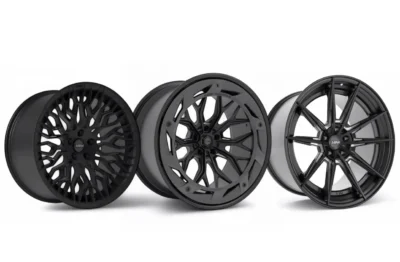 ASM Forged Wheels collection featuring three premium designs showcasing advanced styling, deep concavity, and carbon fiber options