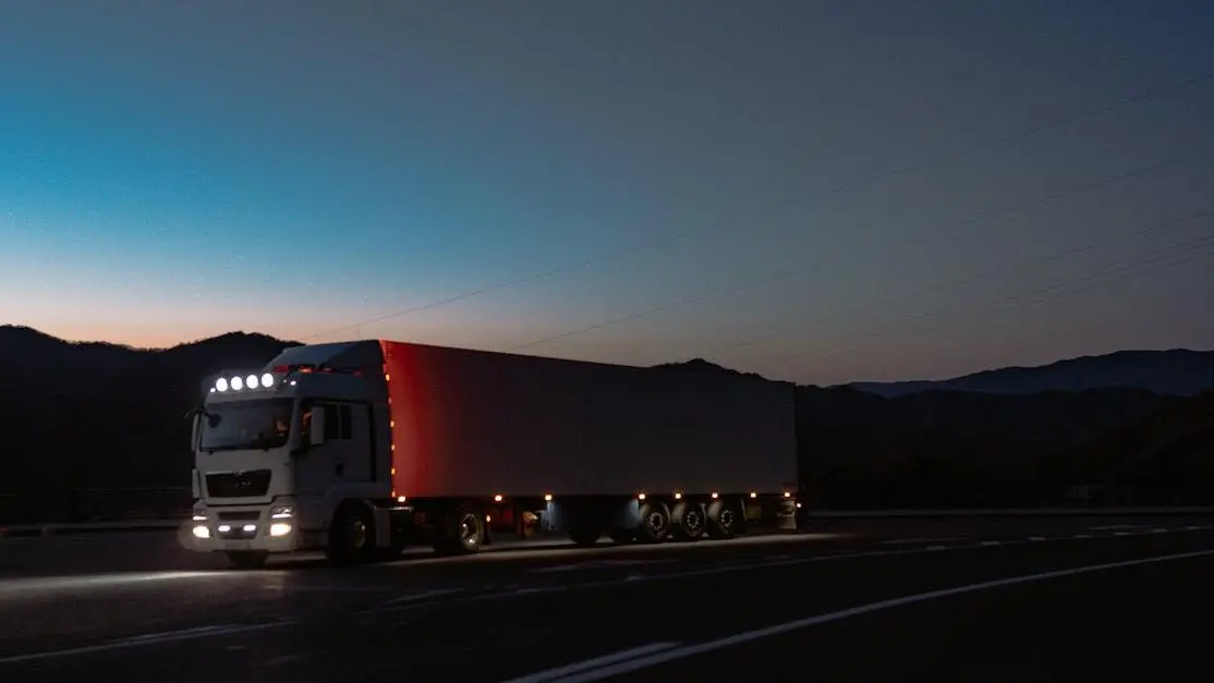 Truck on road at twilight, demonstrating how to install a light bar on a truck.