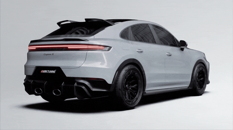 Porsche Cayenne Turbo GT full dry carbon kit – rotating animation by ASM Tuning