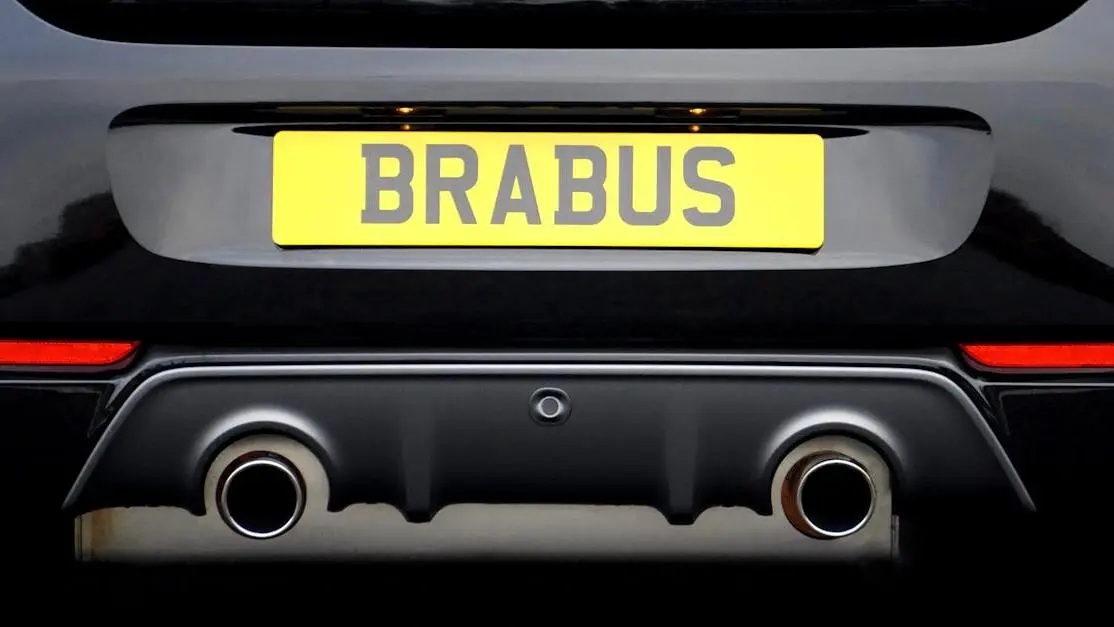 Brabus car with upgraded exhaust system, illustrating how to install a performance exhaust system